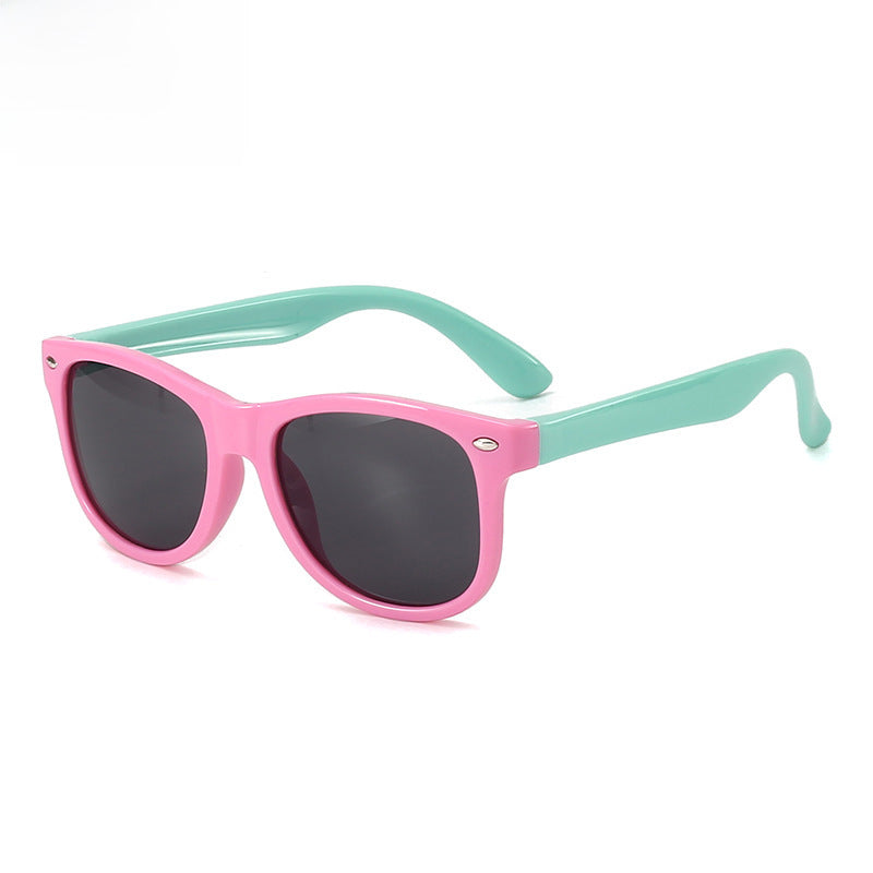 Wholesale Silicone colorblocked kid's Sunglasses